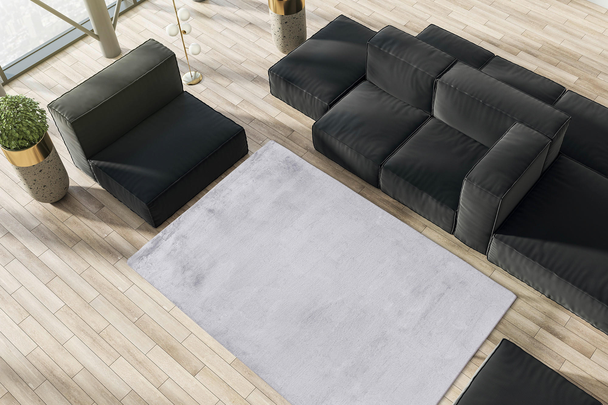 KOBEREC S VYSOKÝM VLASEM, 80/150 cm, šedá, bílá - šedá/bílá, Konvenční, textil (80/150cm)