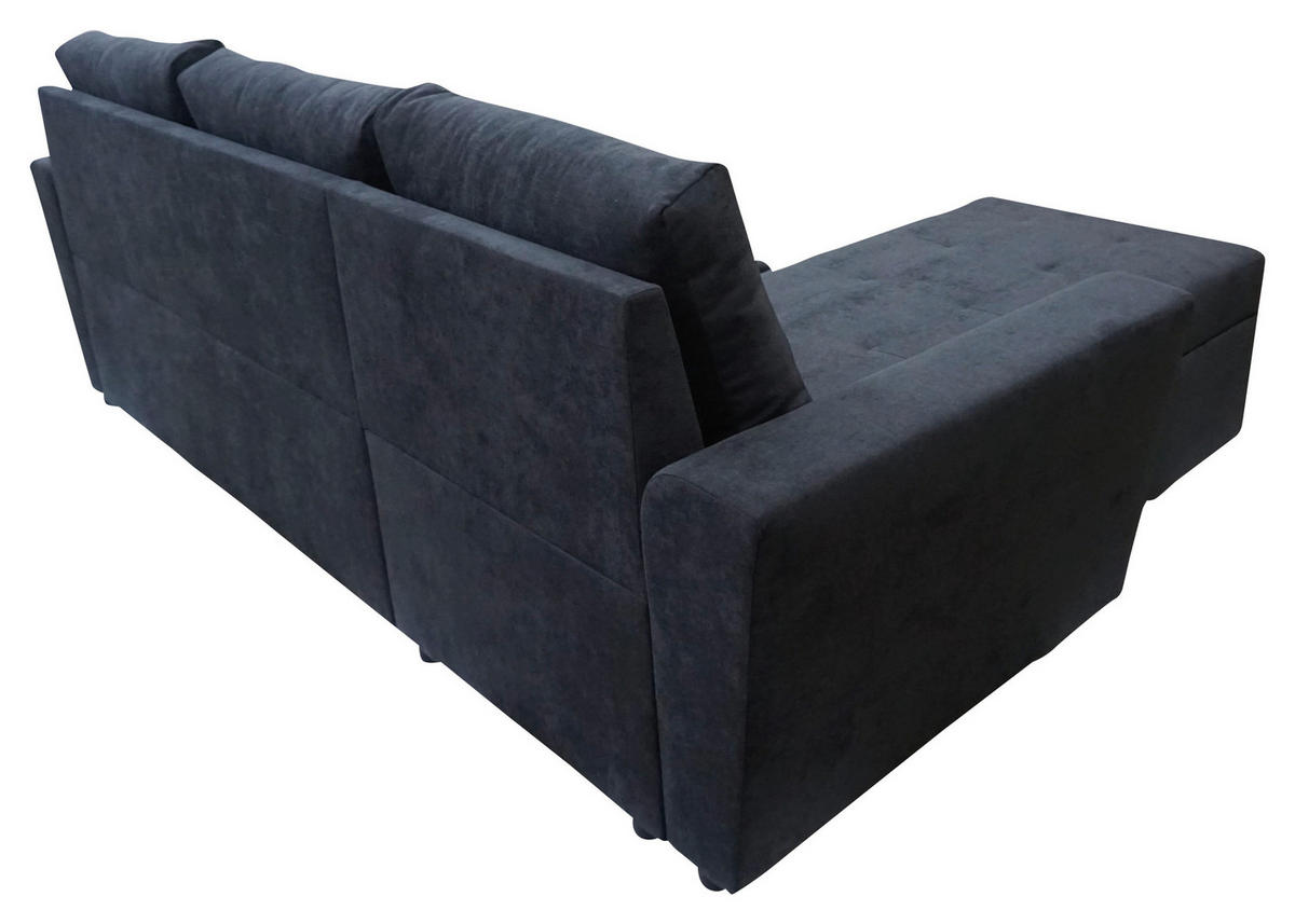 ECKSOFA TERMOLI in Jacquard Anthrazit  155/231 cm  - Anthrazit/Schwarz, Design, Kunststoff/Textil (155/231cm) - MID.YOU