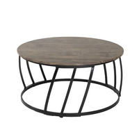 SOFFBORD i metall, trämaterial 91/52 cm  - brun/svart, Design, metall/trämaterial (91/52cm) - Best Price