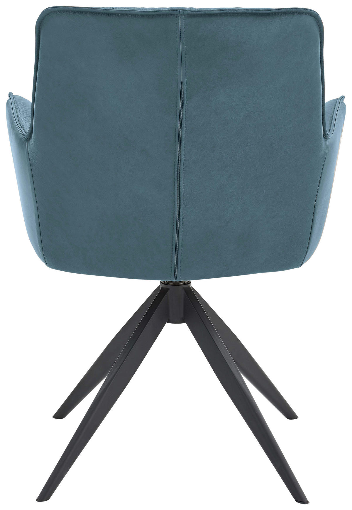 ARMLEHNSTUHL  in Eisen Echtleder pigmentiert  - Petrol, Design, Leder/Metall (59/89/63cm) - Dieter Knoll