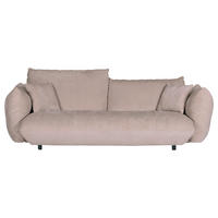 BIG SOFFA i plysch beige  - beige/svart, Klassisk, textil/plast (240/78/107cm) - MID.YOU