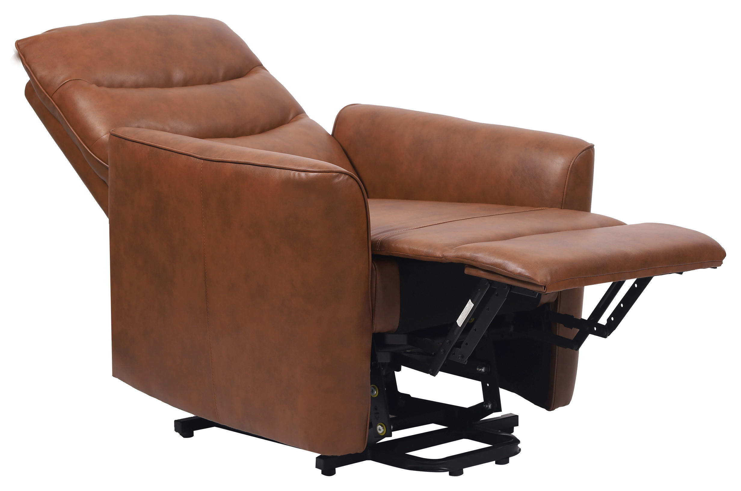 FERNSEHSESSEL mit Lederlook Braun - Schwarz/Braun, KONVENTIONELL, Textil/Metall (76/105/88cm) - MID.YOU