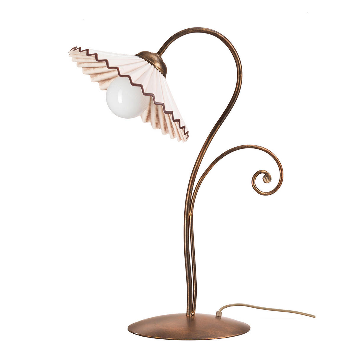 TISCHLEUCHTE 40/40/70 cm   - Bernsteinfarben/Bronzefarben, KONVENTIONELL, Keramik/Metall (40/40/70cm)