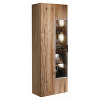 VITRÍNA, staré dřevo, dub, barvy dubu, 64/194/42,3 cm - barvy stříbra/černá, Natur, kov/dřevo (64/194/42,3cm) - Voglauer