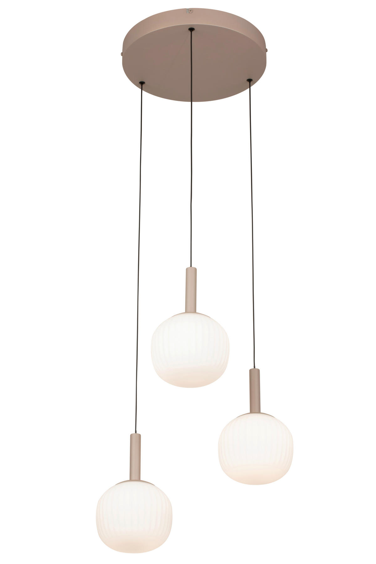 ZÁVĚSNÉ LED SVÍTIDLO, 43/150 cm  - bílá, Design, kov/sklo (43/150cm) - Novel
