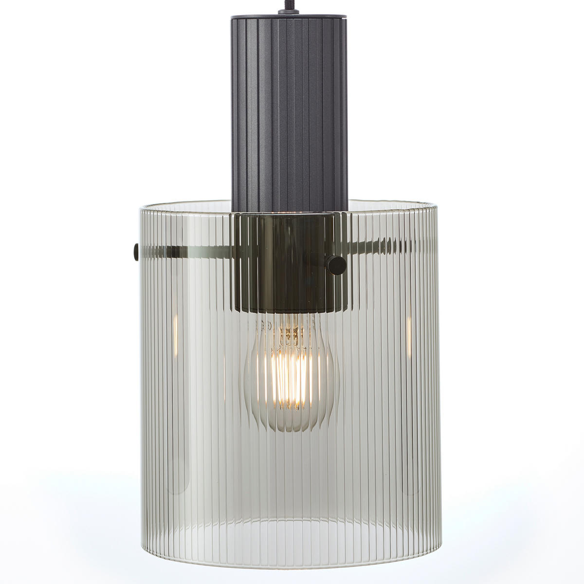 PENDELLEUCHTE 98/150/18 cm   - Anthrazit, Trend, Glas/Metall (98/150/18cm) - Brilliant