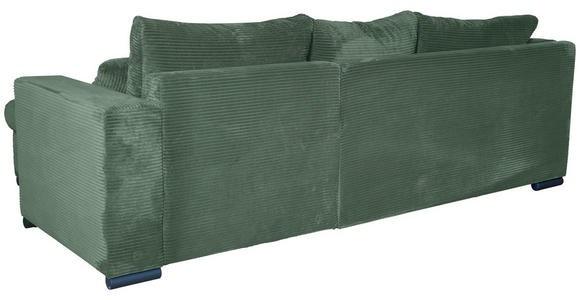 ECKSOFA  in Cord Dunkelgrün  - Dunkelgrün/Schwarz, KONVENTIONELL, Textil/Metall (258/168cm) - Carryhome