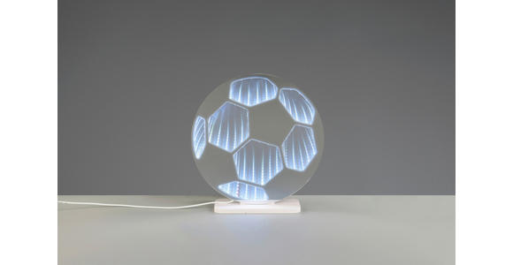 LED-DEKOLEUCHTE Football 23/24 cm  - Weiß, LIFESTYLE, Kunststoff/Metall (23/24cm) - Novel