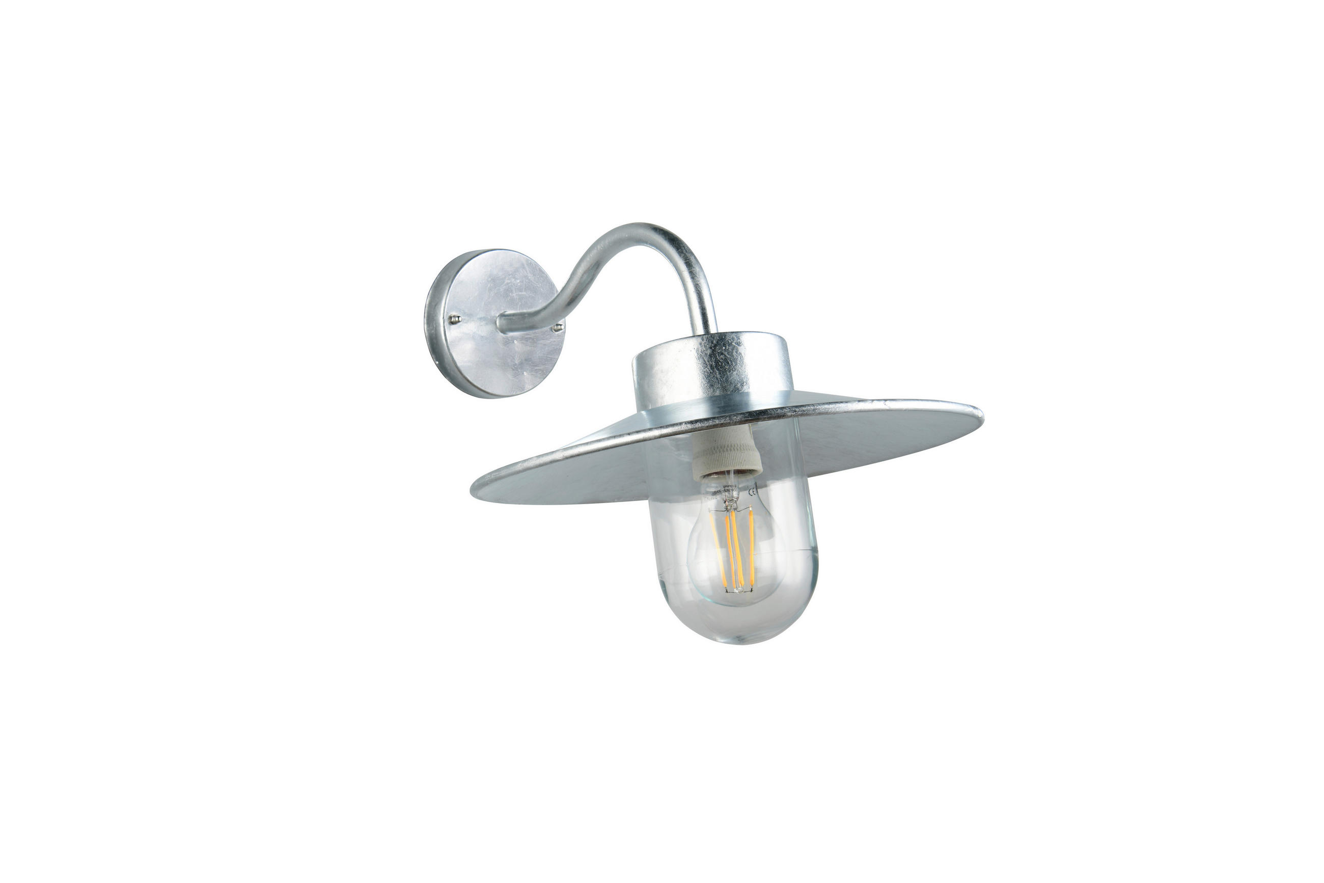 AUSSENWANDLEUCHTE Tana 31/26/41 cm  - Transparent/Zinkfarben, KONVENTIONELL, Glas/Metall (31/26/41cm) - Trio Leuchten