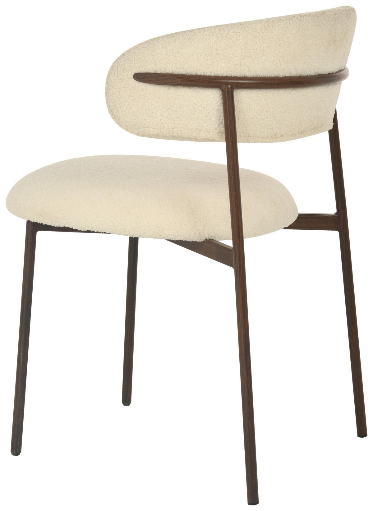 STUHL - Walnussfarben/Weiß, MODERN, Holz/Textil (55/78/58cm) - MID.YOU