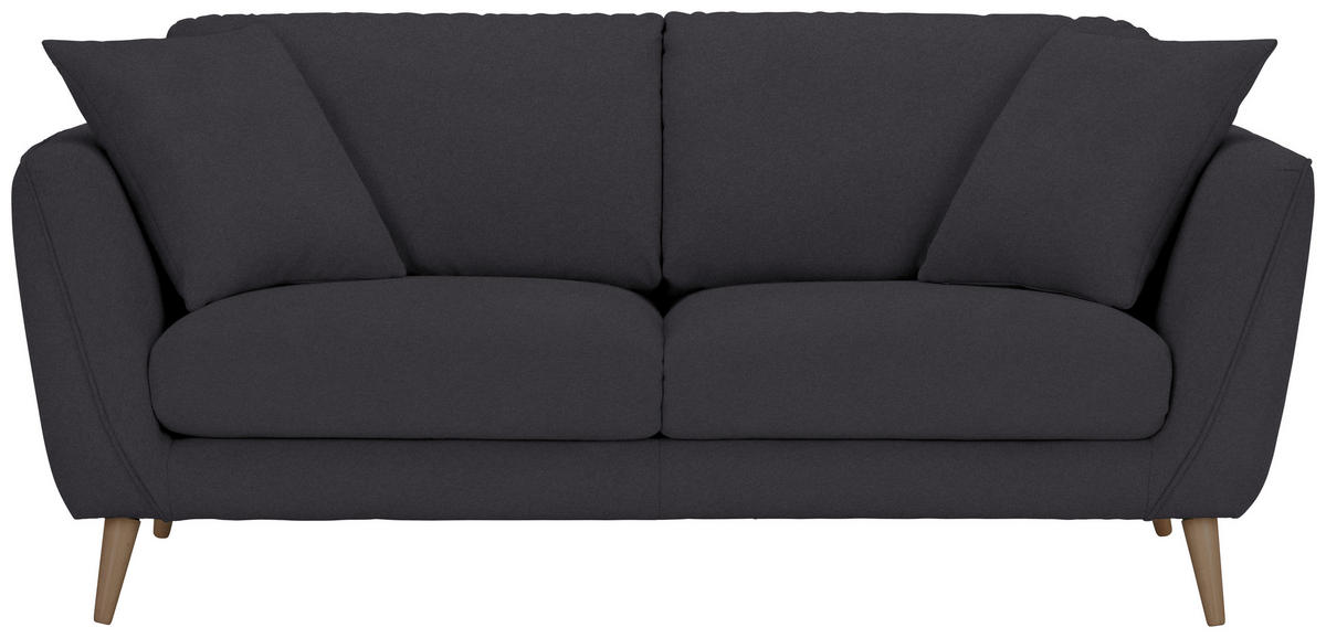 2-SITS SOFFA i textil mörkgrå  - mörkgrå/grå, Klassisk, textil (190/70/47/97cm) - MID.YOU