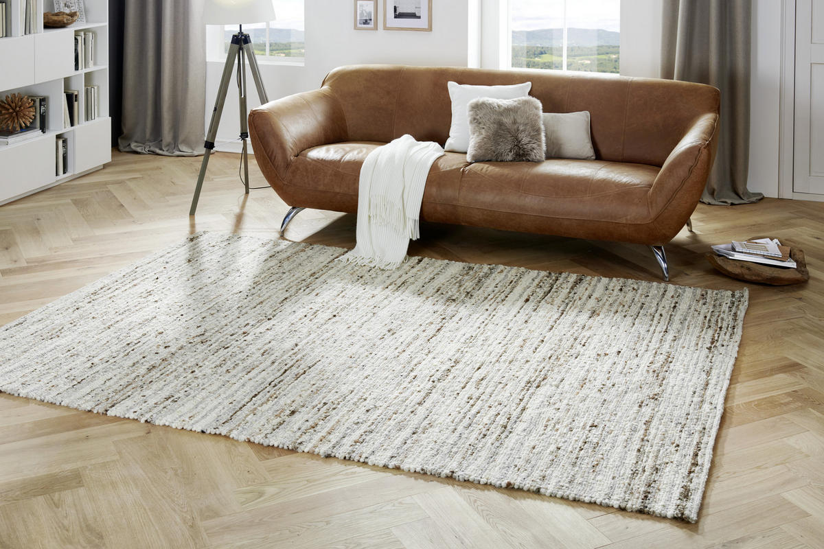 RUČNĚ TKANÝ KOBEREC, 200/290 cm, přírodní barvy - přírodní barvy, Natur, textil (200/290cm) - Linea Natura