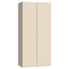 DREHTÜRENSCHRANK  in Hellbraun, Creme  - Hellbraun/Silberfarben, Design, Glas/Holzwerkstoff (102/220/59cm) - Jutzler