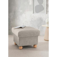 HOCKER in Textil Weiß  - Wildeiche/Weiß, KONVENTIONELL, Holz/Textil (56/46/56cm) - Livetastic