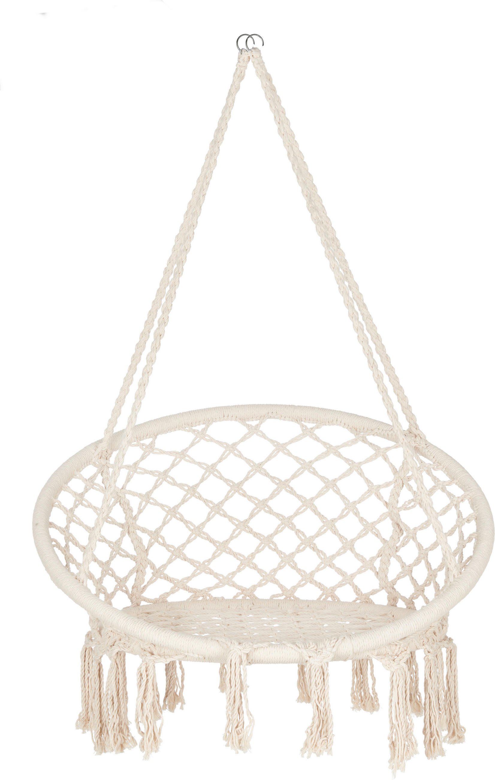 HÄNGESESSEL  - Creme, LIFESTYLE, Textil/Metall (120/80/80cm) - Ambia Home