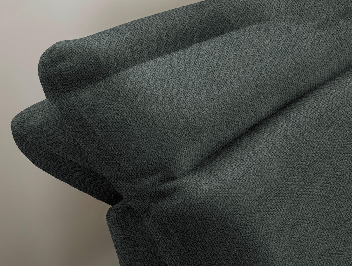 ECKSOFA in Webstoff Anthrazit  288/179-202 cm  - Anthrazit/Schwarz, Design, Textil/Metall (288/179-202cm) - Stylife