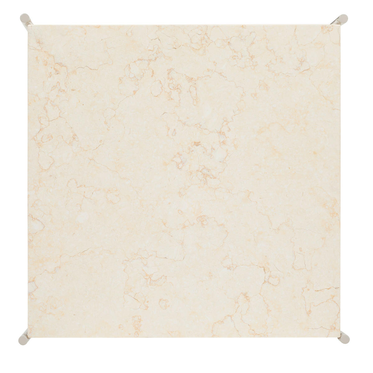 BEISTELLTISCH 40/40/40 cm Creme quadratisch  - Creme, Trend, Stein/Metall (40/40/40cm) - Landscape