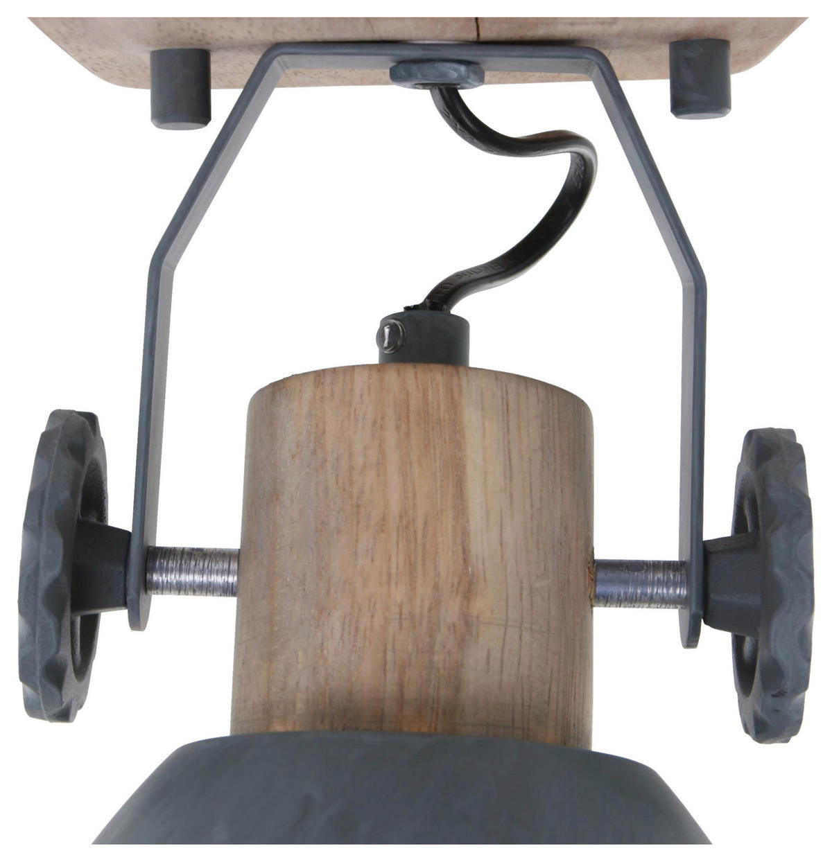 DECKENSPOTS - Anthrazit/Kupferfarben, Trend, Holz/Metall (59/19/23cm)