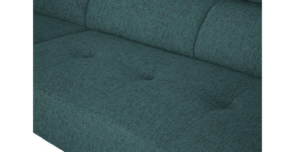 ECKSOFA in Chenille Blau  205/280 cm  - Blau/Schwarz, Design, Textil/Metall (205/280cm) - Xora