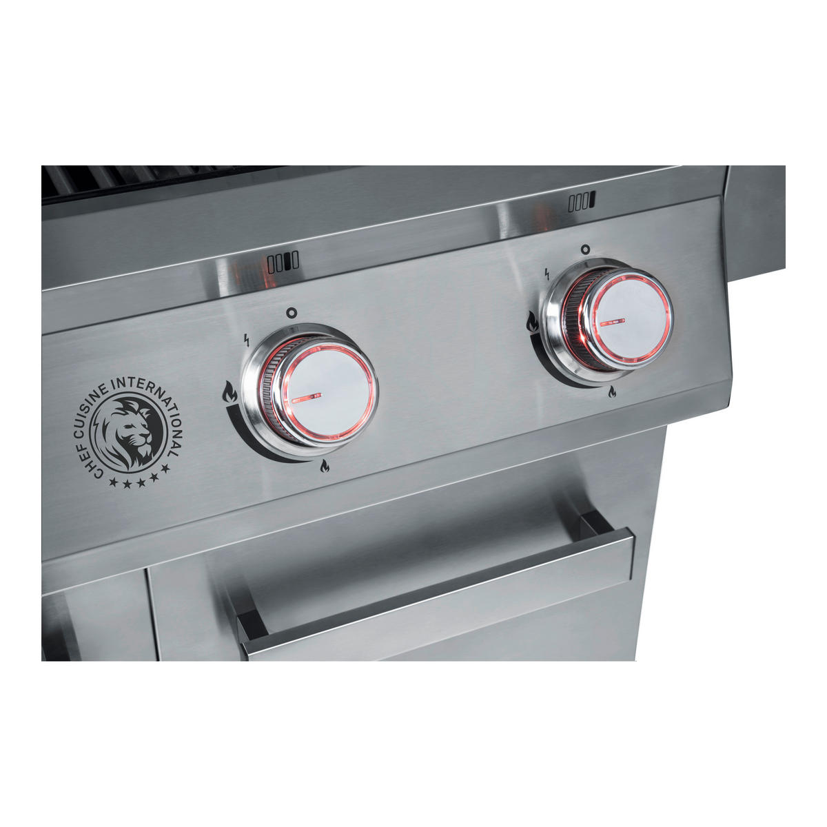 GASGRILL Edelstahlfarben BBQ  - Edelstahlfarben, Basics, Metall (80/87/62.5cm) - CHEF CUISINE