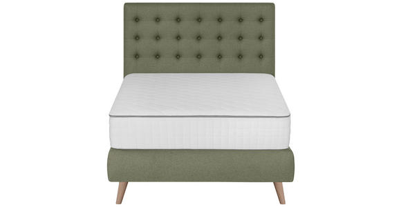 BOXSPRINGBETT 120/200 cm  in Grün  - Grün, Design, Holz/Textil (120/200cm) - Carryhome