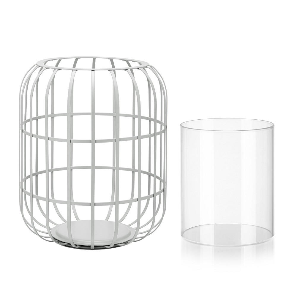 LATERNE - Hellgrau, KONVENTIONELL, Metall (27,8/34,2cm) - Blomus