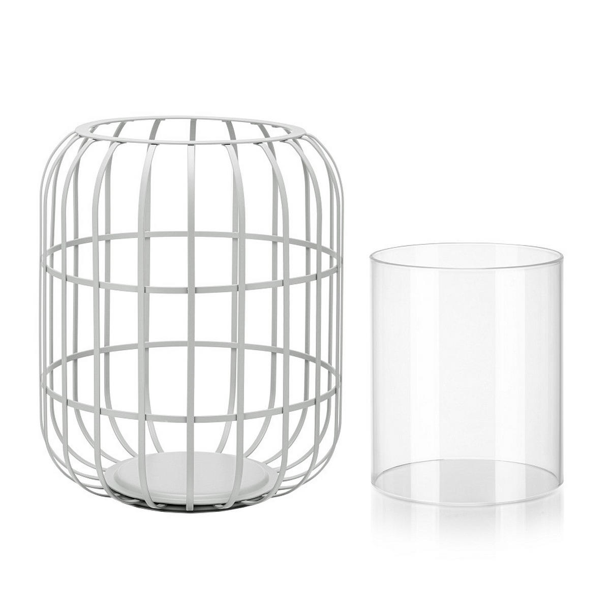 LATERNE - Hellgrau, KONVENTIONELL, Metall (27,8/34,2cm) - Blomus