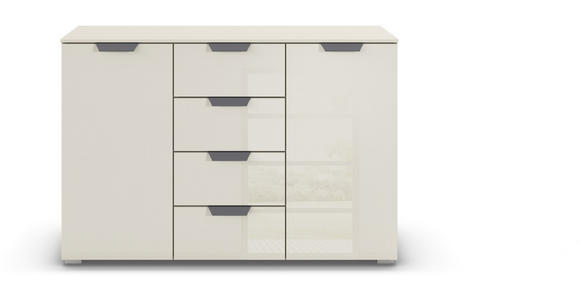 SIDEBOARD  in 120/81/42 cm  - Champagner/Dunkelgrau, Design, Glas/Holzwerkstoff (120/81/42cm) - Xora