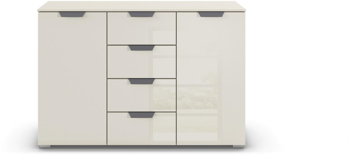 SIDEBOARD  in 120/81/42 cm  - Champagner/Dunkelgrau, Design, Glas/Holzwerkstoff (120/81/42cm) - Carryhome