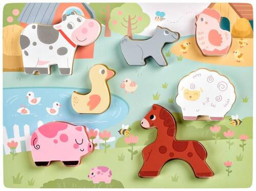 PUZZLE - vícebarevná, Basics, kompozitní dřevo (22,5/30cm) - My Baby Lou