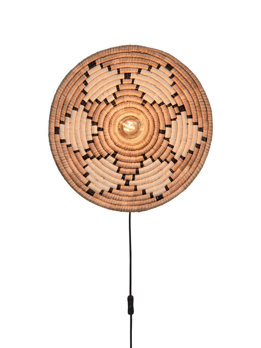 VÄGGLAMPA 45/6 cm   - vit/naturfärgad, Basics, naturmaterial (45/6cm) - Good & Mojo