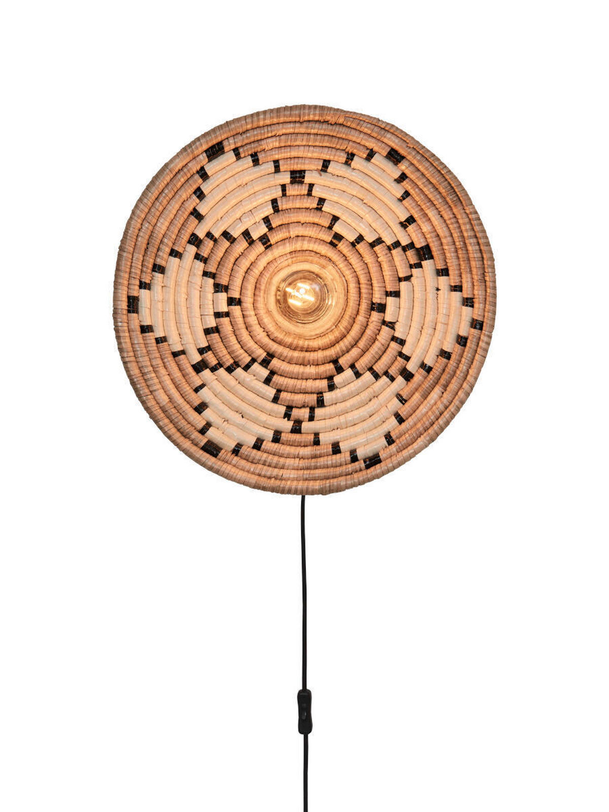 VÄGGLAMPA 45/6 cm   - vit/naturfärgad, Basics, naturmaterial (45/6cm) - Good & Mojo