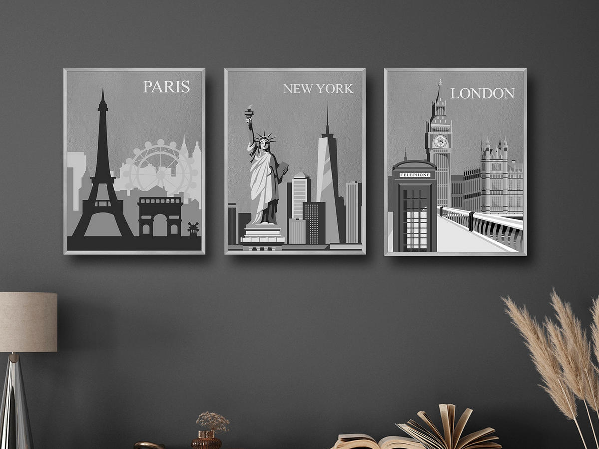 KUNSTDRUCK 30/40 cm  - Silberfarben/Multicolor, LIFESTYLE, Holzwerkstoff (30/40cm) - Monee