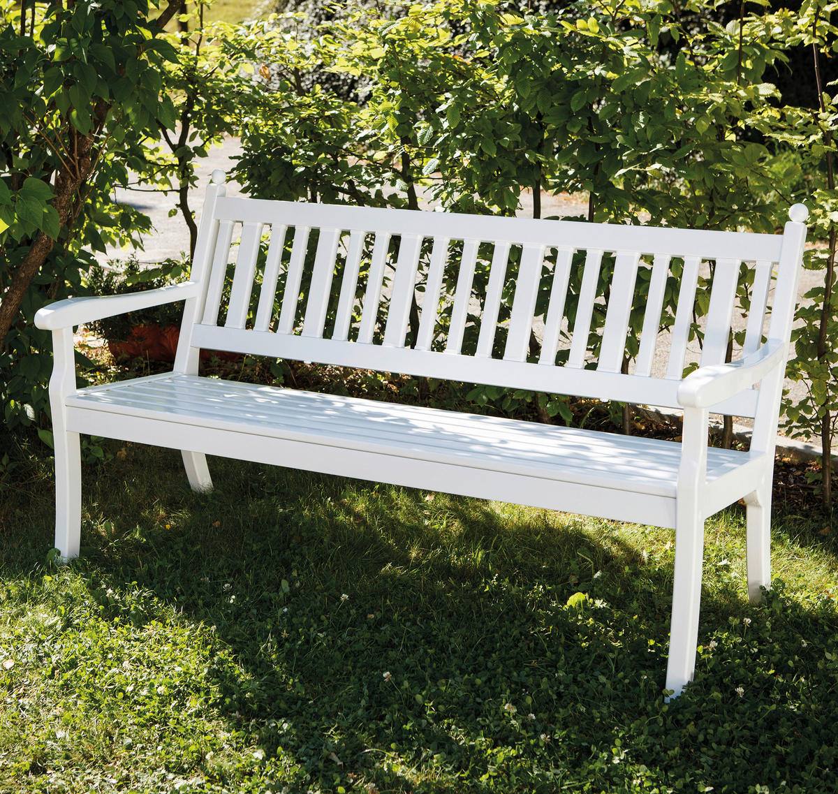 GARTENBANK 160/88/69 cm  in Weiß  - Weiß, MODERN, Kunststoff (160/88/69cm) - Gardenson