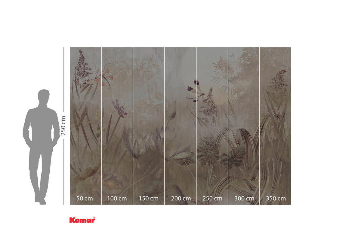 VLIESTAPETE - Rot/Weiß, Basics (350/250cm) - Komar