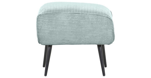 HOCKER Cord Mintgrün  - Schwarz/Mintgrün, Design, Textil/Metall (60/49/53cm) - Landscape