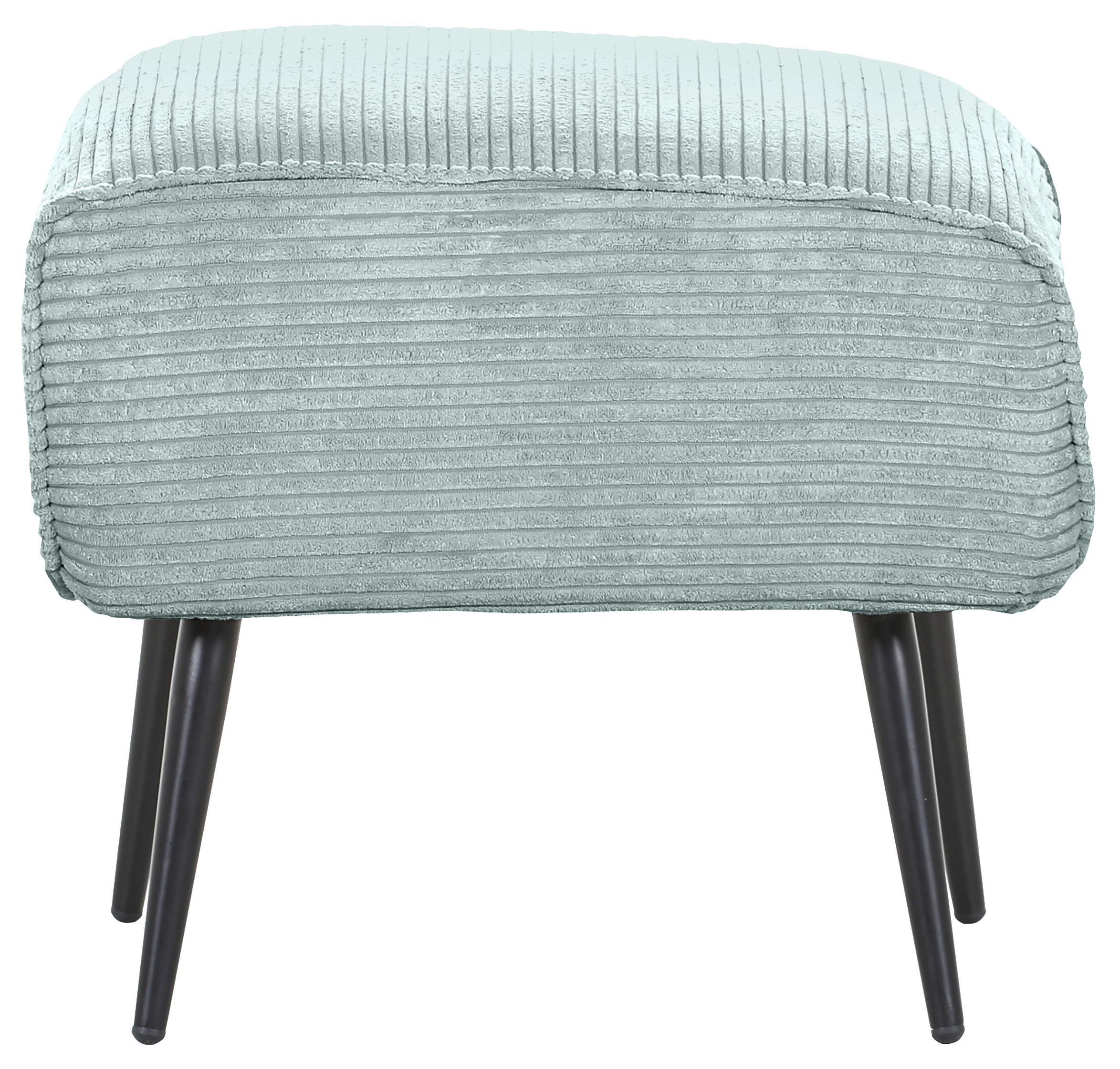 HOCKER in Textil Mintgrün  - Schwarz/Mintgrün, Design, Textil/Metall (60/49/53cm) - Landscape