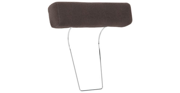 KOPFSTÜTZE in Webstoff - Dunkelbraun, Design, Textil (52/14/12cm) - Carryhome