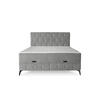 Pat Boxspring, 180/200 cm, gri - negru/gri, Basics, lemn/metal (180/200cm) - Hom`in
