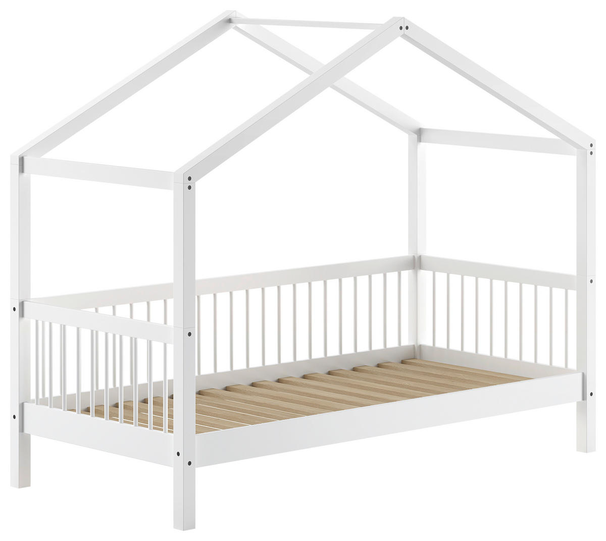 HAUSBETT Rollrost 90/200 cm  - Naturfarben/Weiß, MODERN, Holz (90/200cm) - MID.YOU