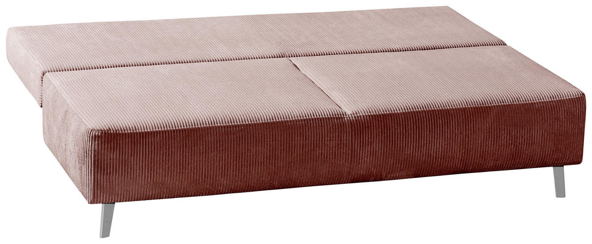 SCHLAFSOFA Cord Rosa  - Rosa, MODERN, Textil/Metall (193/85/88cm) - Novel