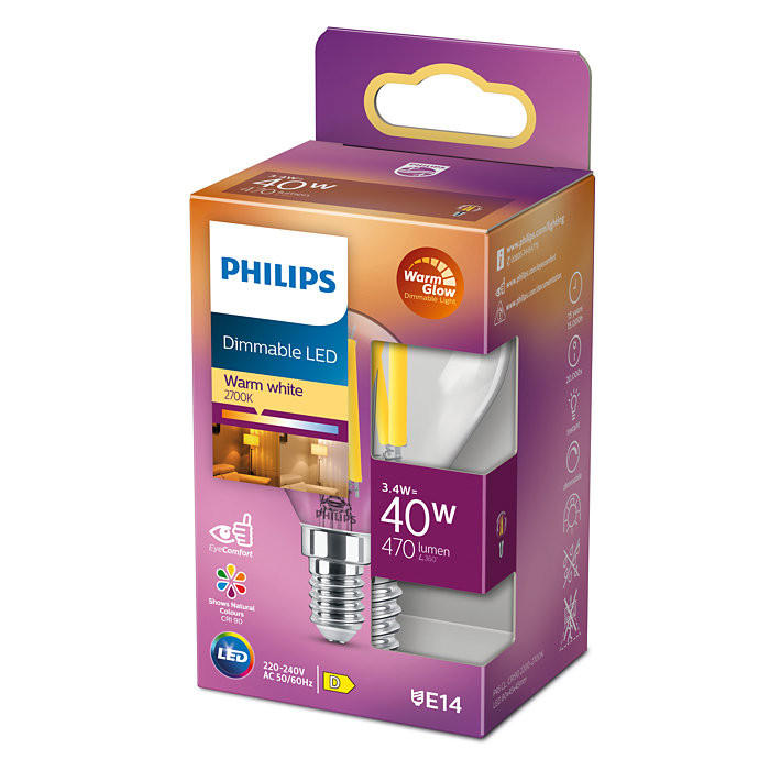 LED ŽARULJA  - Basics, staklo (4,5/8cm) - Philips