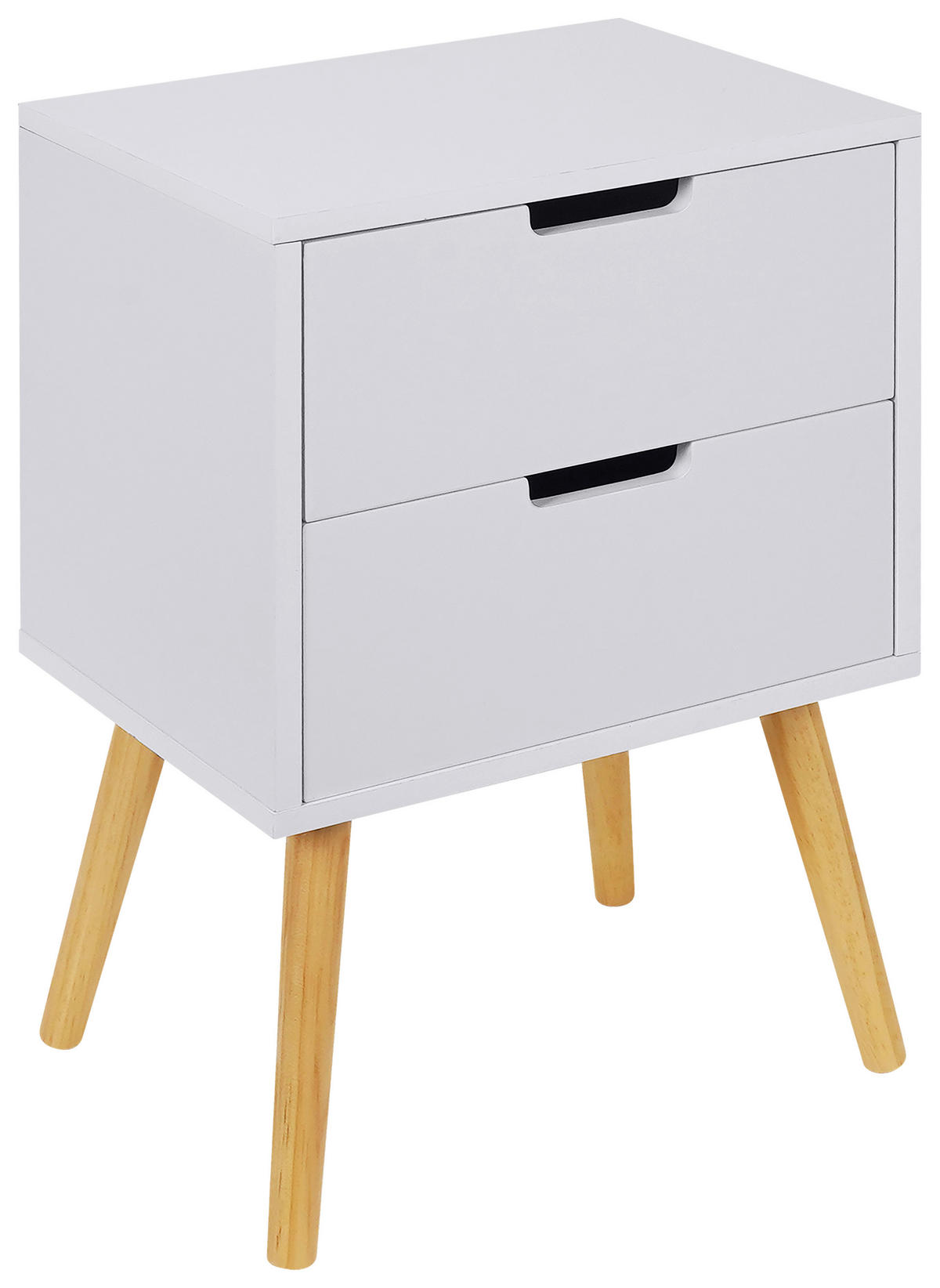 ÉJJELISZEKRÉNY tömör feketefenyő natúr, fehér  - natúr/fehér, Design, faalapú anyag/fa (40/60/30cm) - Xora