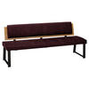 SITZBANK in Holz, Textil Weinrot  - Weinrot/Schwarz, Design, Holz/Textil (160/85/60cm) - Venda