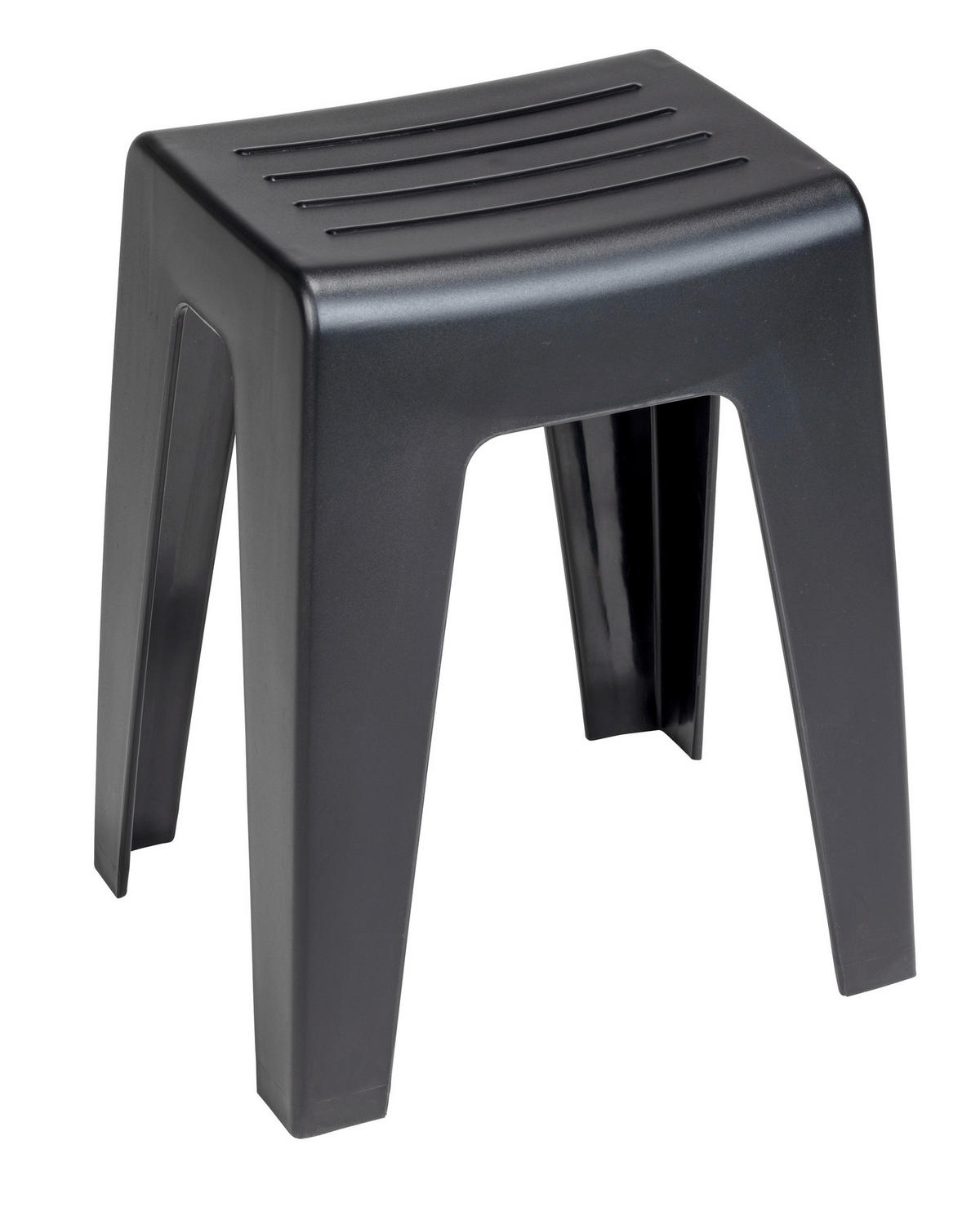 BADHOCKER - Schwarz, KONVENTIONELL, Kunststoff (38/47/32cm) - Wenko