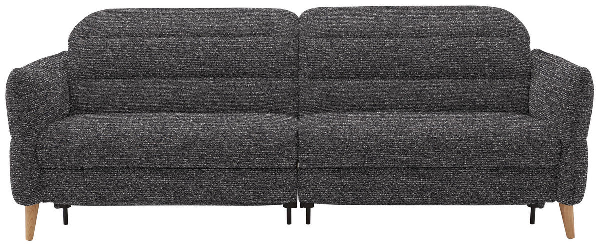 2-SITZER-SOFA  in Webstoff Dunkelgrau  - Eiche Bianco/Dunkelgrau, Design, Holz/Textil (234-262/85-106/98-112cm) - Dieter Knoll