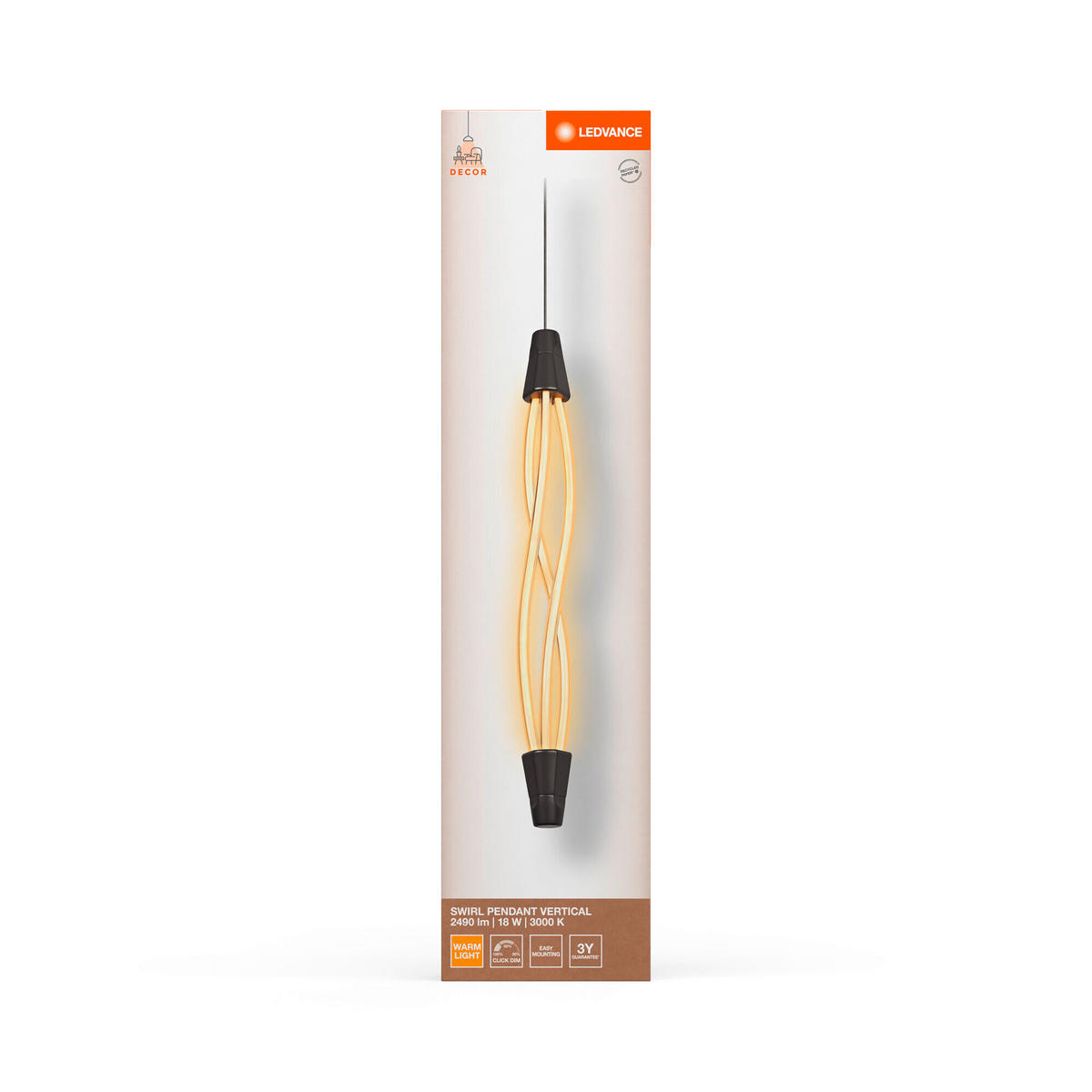 LED-PENDELLEUCHTE 15/112 cm   - Dunkelgrau, KONVENTIONELL, Kunststoff (15/112cm) - Ledvance