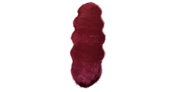 KUNSTFELL 60/180 cm Bordeaux - Bordeaux, Basics, Textil/Fell (60/180cm) - Ambia Home