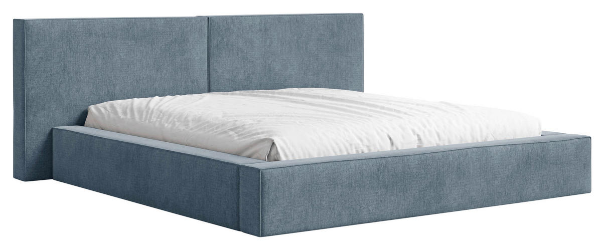 POLSTERBETT Bettkasten Blau 140/200 cm  - Blau/Schwarz, MODERN, Holz/Kunststoff (140/200cm) - MID.YOU