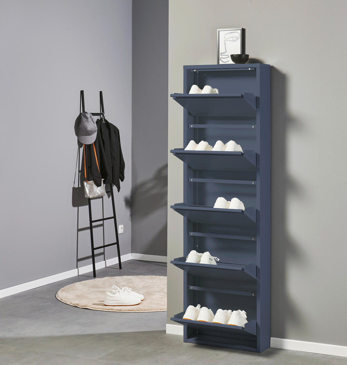 SCHUHKIPPER  in 51/170/16 cm  - Blau, MODERN, Metall (51/170/16cm) - Boxxx